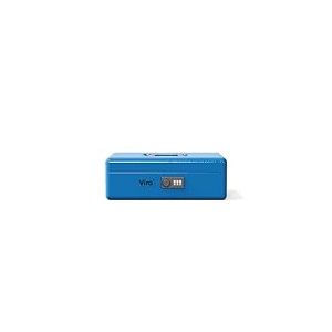 Viro Coffret-Caisse à Monnaie à Combinaison Variable n.4261 col. Bleu (200 x 160 x 88 mm)