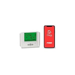 VEMER VE787100 CW - Thermostat Connecté WiFi, Programmable Commande Via App Smartphone, Alimentation 230V, Blanc