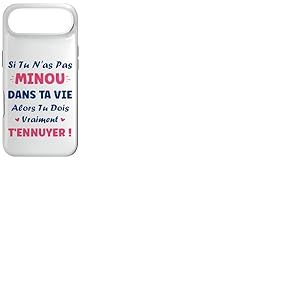 SI Pas de Minou Fille pr&eacute;nom personnalis&eacute; Humour Minou Coque pour iPhone Air