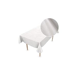 Nappe en Toile cirée en Vinyle de qualité supérieure - Lavable - 150 x 150 cm - À Pois Blancs nacrés - Facile à Nettoyer
