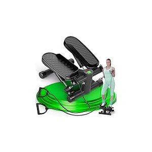 Ultrasport Mini Stepper Fitness Appartement I Mini Stepper Escalier Sport avec &Eacute;cran LCD I Fitness avec Cordes de Puissance pour l'Entra&icirc;nement des Jambes, des Bras, des Fesses