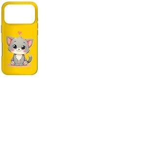 Chat Mignon avec c&oelig;ur - Kawaii Chaton Mignon Amoureux des Chats Coque pour iPhone 17 Pro