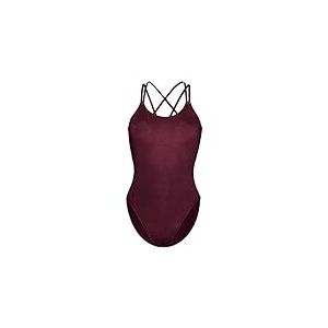 Capezio Justaucorps Camisole sans Manches à Double Bretelle pour Femme Taille Unique Bordeaux