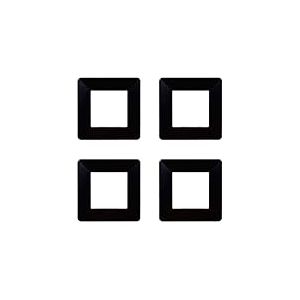 Plaque compatible ViMAR plana, plaques en plastique ensemble 4 pi&egrave;ces 2 places pour remplacement des plaques existantes - s'adaptent parfaitement au support d'origine