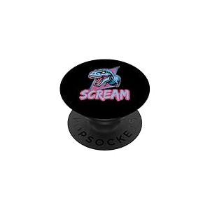 Dinosaure Scream T-Rex Style féroce PopSockets PopGrip Adhésif