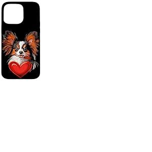 Saint-Valentin Papillon Dog Vector Coque pour iPhone 15 Pro Max