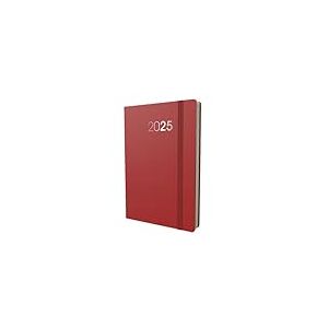 Collins Legacy Agenda semainier 2025 de poche avec couverture douce au toucher Rouge