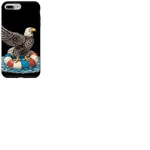 F&ecirc;te de Vacances &agrave; la Piscine avec ce Look d'aigle pour Les Fans de Bague Coque pour iPhone 7 Plus/8 Plus