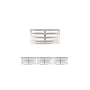 Amig - Grille de ventilation rectangulaire en Aluminium | Grilles d'aération pour sortie d'air | Idéal pour plafond de cuisine et de salle de bain | Dimensions : 150 x 300 mm | Couleur: Argent