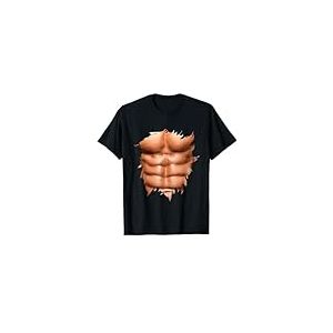 Faux t-Shirt pour abdominaux Body Muscle Sixpack T-Shirt