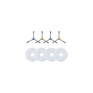 Eureka Kit d'Accessoires pour J12 Ultra Robot Aspirateur Laveur : 4 x Brosses Lat&eacute;rales 4 x Serpilli&egrave;res, Set Accessoires de Remplacement pour Aspirateur Robot