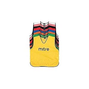 Mitre Chasuble d’entraînement Professionnel pour Football | Chasuble légère Multisport | Maille Respirante, modèle Junior, Orange/Noir