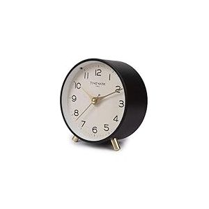 VoltShine Réveil analogique Noir avec Cadran Facile à Lire, Aiguilles Lumineuses, Son de Cloche, idéal pour Garder Les Heures et éviter Les Retards.
