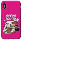Fun Work Place Retro Romance Comic Book Parodie Coque pour iPhone X/XS