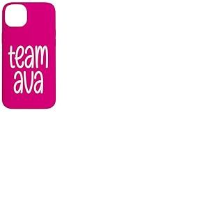 Team Ava Girls Nom Fille Sportive Petite-Fille Maman Coque pour iPhone 14 Plus