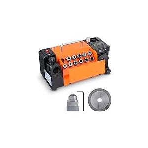 VEVOR Affuteuse de Forets MR-13A Affûteuse de Fraises 3-13 mm Angle de Pointe Ajustable de 95° à 135° Affûteuse Portable 120 W 4500 tr/min avec 11 Pinces de Serrage, Meule CBN & SDC, 285x135x160 mm