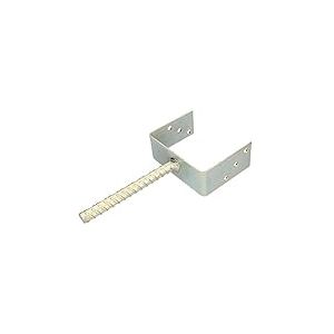 KOTARBAU® Support de poteau en U 161 mm Pied de Poteau Longueur 190 mm Ancrage Poteau à Béton Galvanisé à Chaud Fixation Poteau Bois Pied Poteau Bois Support Poteau Bois
