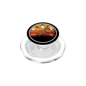 T-Rex Trex Écusson dinosaure citrouille chauve-souris fantôme mignon drôle PopSockets PopGrip pour MagSafe