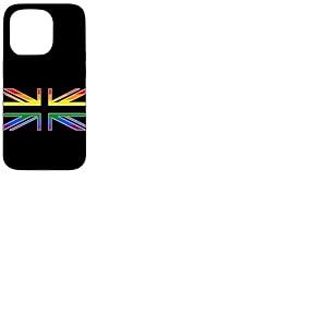 Drapeau Union Jack LGBTQ GAY Pride arc-en-ciel Royaume-Uni Coque pour iPhone 15 Pro