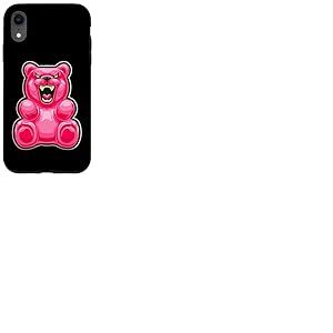 Costume Amusant d'ours en g&eacute;latine Rose Coque pour iPhone XR