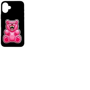 Costume Amusant d'ours en g&eacute;latine Rose Coque pour iPhone 16 Plus