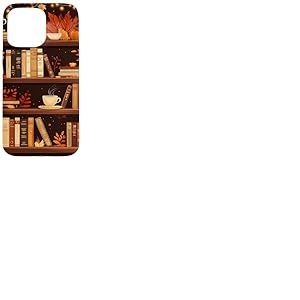 Bookish Étagère rétro d'automne Bibliothèque d'automne Coque pour iPhone 15 Pro Max