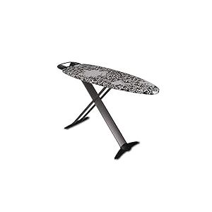 Table à Repasser Pliable Tiffany en Aluminium 130x47 cm Hauteur réglable jusqu'à 100 cm avec Repose-Fer et Support Centrale Vapeur