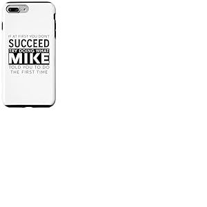 Mike Name Funny Joke Christmas Birthday Dad Man Père Coque pour iPhone 7 Plus/8 Plus