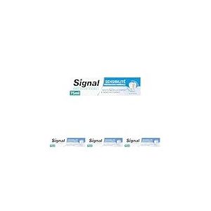 SIGNAL - Professionnel Dentifrice Pr&eacute;vention Min&eacute;rale - Blancheur - des dents 4x plus fortes - restaure la blancheur naturelle des dents - 75ml (Lot de 4)