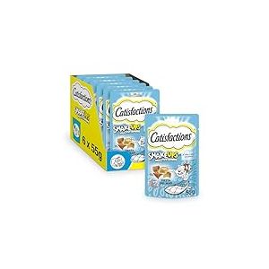 Catisfactions Snack pour Chat, Shake Ups Multivitamins Banquet aux Fruits de mer, 6 Paquets de 55g