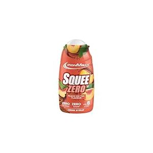 IronMaxx SqueeZero - Sirop sans sucre & zero calorie, P&ecirc;che Ice Tea 65ml | Boisson sans sucre au go&ucirc;t rafra&icirc;chissant | Pr&eacute;pare jusqu&rsquo;&agrave; 8 litres de boisson zero sucre