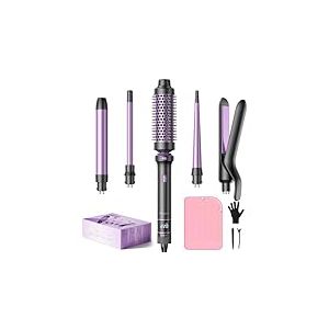 Boucleur à Cheveux BESTOPE PRO 5 en 1 - Fer à Boucler Avec un Lisseur Cheveux,Boucleur Wavy,Brosse Thermique(9 mm-25 mm),Fer à Friser Kit - Température Réglable,Pour Les Voyages et Les Cadeaux