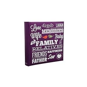 Arpan Slip en Memo Famille violette a 200 contient 6x4 "/ 15x10cm Album photo