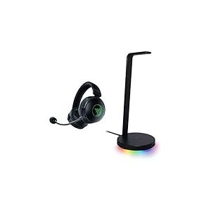 Razer Kraken V3 Pro Wireless - Casque Gaming sans Fil avec Technologie Haptique Noir & Base Station V2 Chroma - Support pour Casque/Casque avec concentrateur USB: Éclairage Chroma RGB