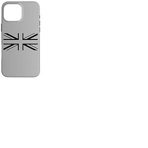 Drapeau Union Jack Noir Grande-Bretagne Angleterre Coque pour iPhone 16 Pro Max