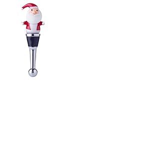 EDZARD Bouchon de Bouteille Santa Claus, pour Champagne, vin et vin Mousseux, technique du verre de Murano, hauteur 11 cm, fait main