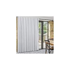 DWCN Rideaux de Porte coulissante de terrasse – Rideaux Extra Larges pour Porte en Verre, séparateur de pièce, Panneau de Rideau occultant Thermique avec Languette arrière et Passe-Tringle pour