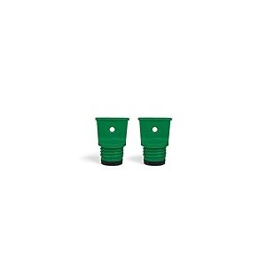 GRÜNSPECHT 648-00 Lot de 2 bouchons de rechange pour bouillotte Vert foncé Ø 23 mm