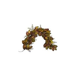 Nearly Natural Guirlande de Magnolia et Baies artificielles Vert 1,8 m