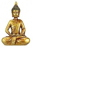 Statue de Bouddha en méditation assise - Sculpture de buste - Ornement - Feng Shui - Décoration de jardin, terrasses, balcon - Accessoire de maison - Sculpture de Bouddha - Figurine de jardin