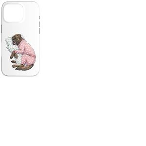 Adorable Chien Bullmastiff endormi en Pyjama Art du Coucher Coque pour iPhone 16 Pro