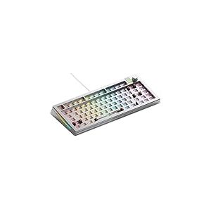 Glorious Gaming GMMK 3 PRO Barebones : kit clavier personnalis&eacute;, molette, corps alu et joints modulaires, clavier 75 % (hot swap), mousse insonorisante, plaque de commutation alu, ANSI - Argent&eacute;