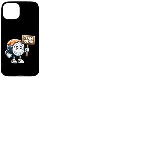 Rouleau de Sushi d'équipe, Mascotte de Poisson cru, Cuisine Japonaise Coque pour iPhone 15 Plus