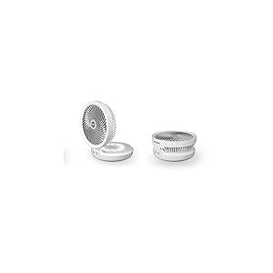 Macom Enjoy & Relax 990 Compact Ventilateur de Table sans Fil Rechargeable USB, diamètre 19 cm, Blanc