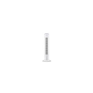 BEPER P206VEN301 Ventilateur de tour, 45W, Ventilateur silencieux, Hauteur 72cm, Oscillation automatique, Blanc