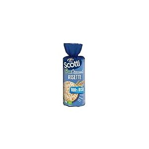 Riso Scotti - Riz 100% Risette - Galette de riz bio sans Gluten - remplace le pain, paquet de 150 g