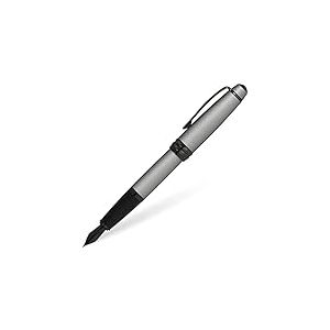 CROSS Bailey Stylo plume laqué gris mat avec attributs PVD noir poli Pointe extra fine