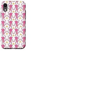 Singe Roller Rose Bleu drôle Lapin Rose Singe Coque pour iPhone XR