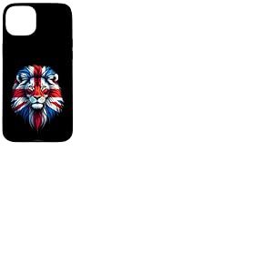 Drapeau Union Jack Tête de Lion Union Jack Coque pour iPhone 15 Plus