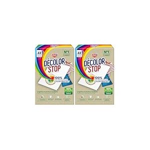 Decolor Stop - Protections Couleurs - Evite les Accidents de Decoloration - Preserve l'Eclat des Couleurs - Tous Programmes Textiles et Temp&eacute;ratures - Moins de Cycles - Plus d'Economies -x22 Lingettes